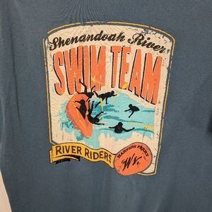 Harpers Riders Shenandoah River Swim Team Humorous T-shirt Unisex Rafting
